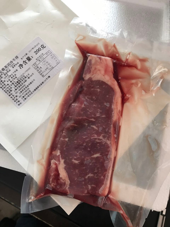 今聚鲜 进口安格斯西冷牛排200g 谷饲整肉原切 生鲜牛肉怎么样，好用吗，口碑，心得，评价，试用报告,第2张