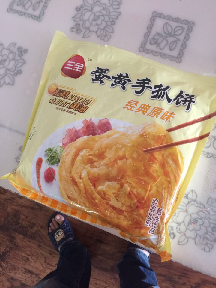 三全 蛋黄手抓饼 经典原味 800g （10片）怎么样，好用吗，口碑，心得，评价，试用报告,第2张