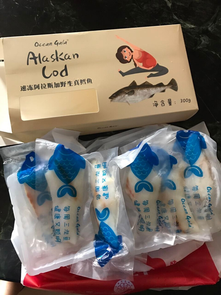 Ocean Gala 冷冻阿拉斯加真鳕鱼块 孕妇系列 300g 4,第2张