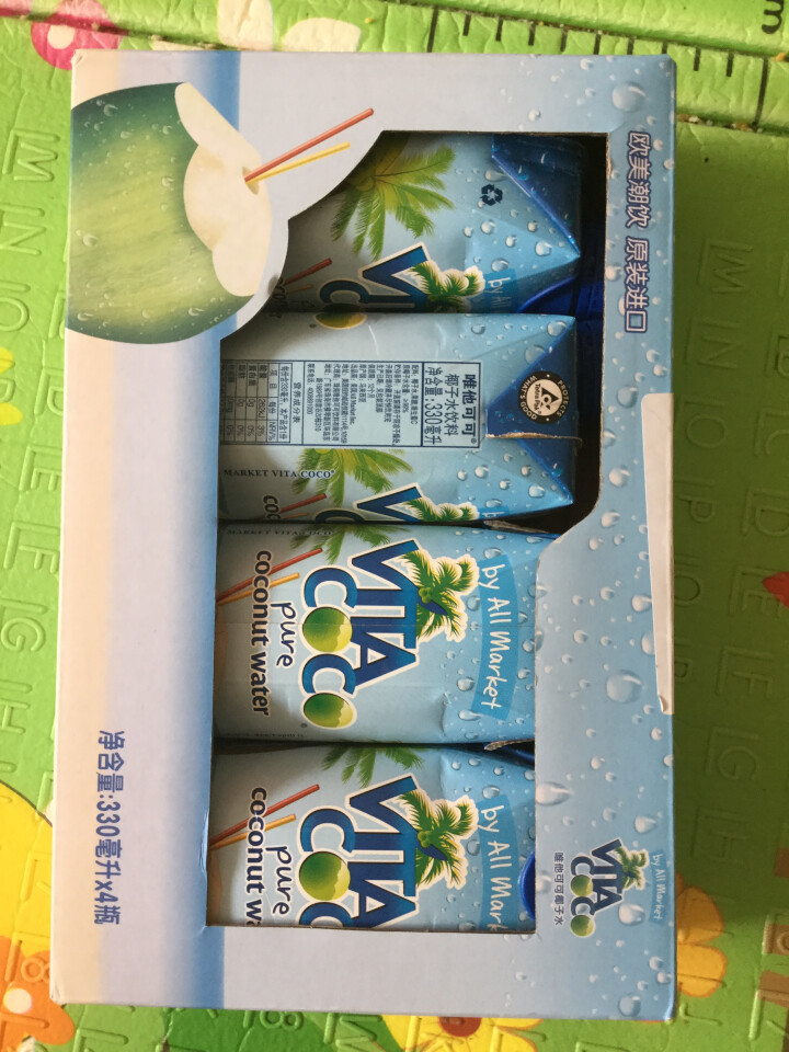 唯他可可（Vita Coco）天然椰子水进口NFC果汁饮料330ml*4瓶怎么样，好用吗，口碑，心得，评价，试用报告,第2张