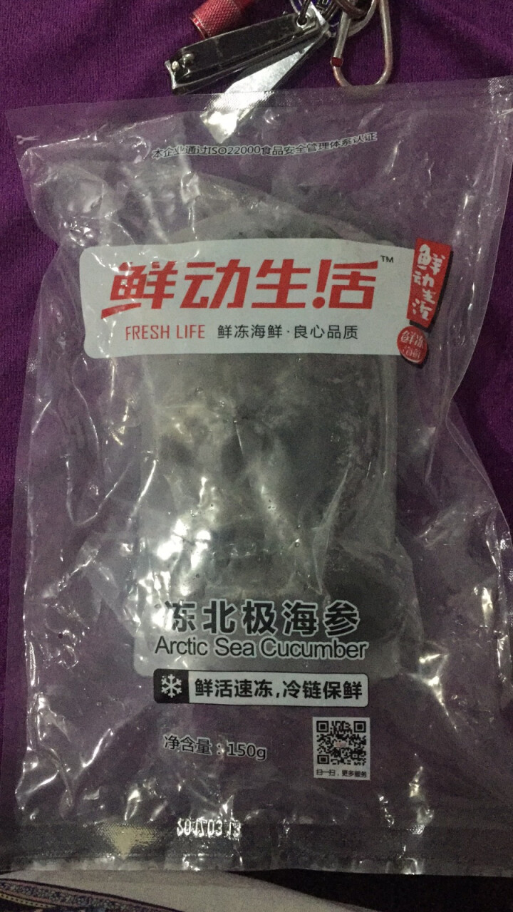 鲜动生活 冷冻加拿大北极海参 150g 3,第4张