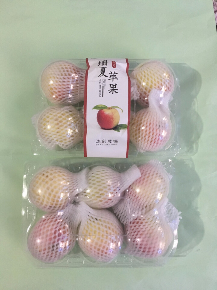 沐诺农场 珊夏有机苹果 12个 单果65mm,第2张