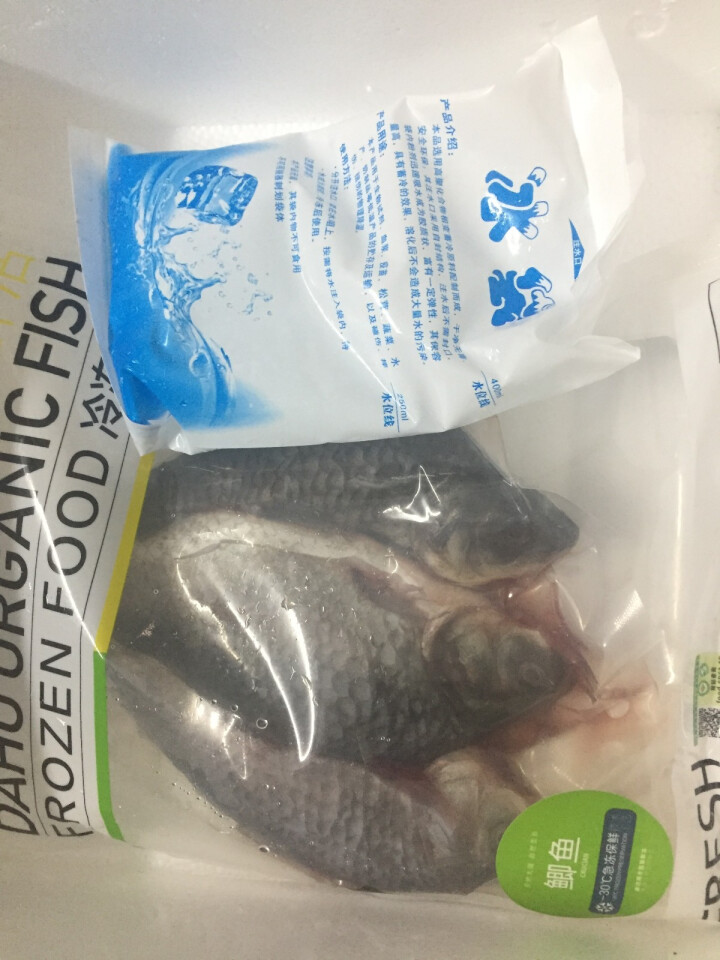 大湖 冷冻有机鲫鱼 去鳃去鳞去内脏 300g 1,第2张