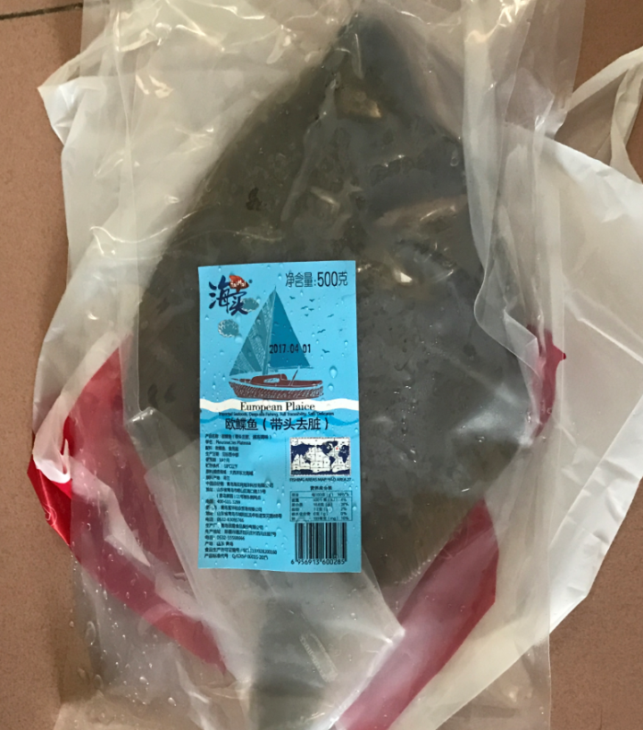 海买 冷冻荷兰欧鲽鱼 500g 1,第2张