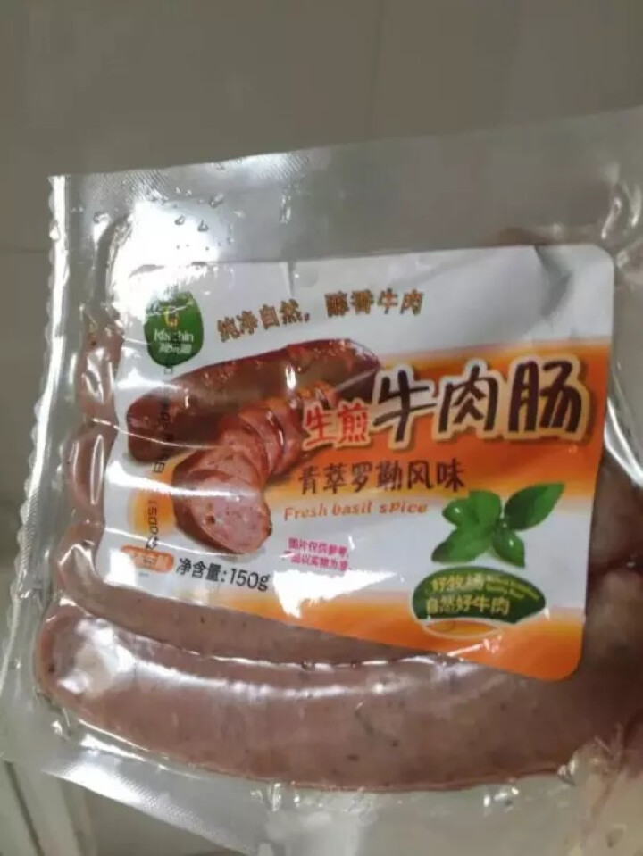 科尔沁 内蒙古牛肉 牛肉肠青萃罗勒风味150g/袋 烧烤食材 （2件起售）怎么样，好用吗，口碑，心得，评价，试用报告,第2张