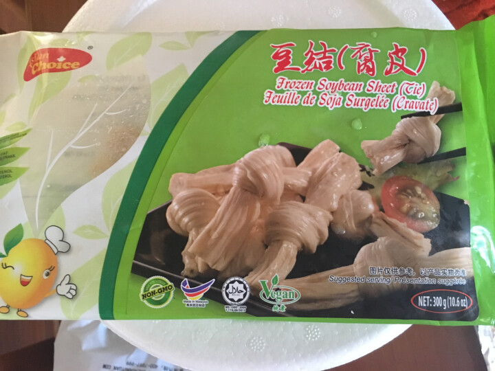 Asian Choice 豆结(腐皮) 300g 冷冻豆制品 非转基因大豆 方便火锅料 原装进口 清真认证怎么样，好用吗，口碑，心得，评价，试用报告,第2张