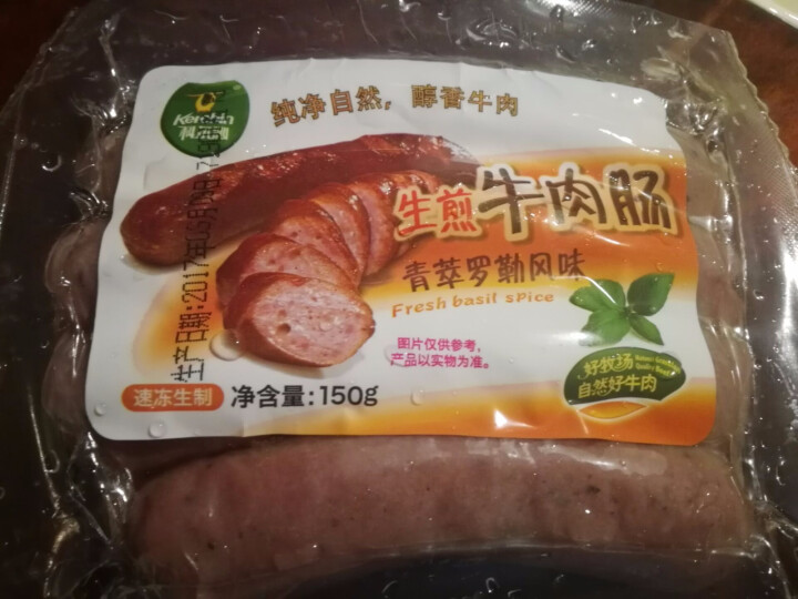 科尔沁 内蒙古牛肉 牛肉肠青萃罗勒风味150g/袋 烧烤食材 （2件起售）怎么样，好用吗，口碑，心得，评价，试用报告,第2张