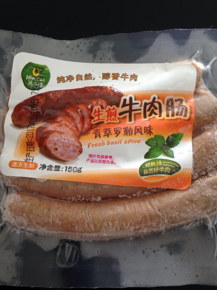 科尔沁 内蒙古牛肉 牛肉肠青萃罗勒风味150g/袋 烧烤食材 （2件起售）怎么样，好用吗，口碑，心得，评价，试用报告,第2张