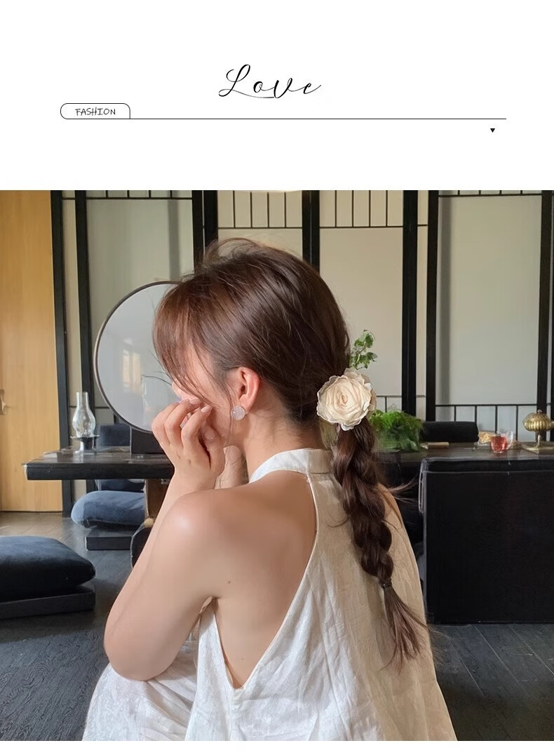 BQI Purple Camellia Flower Hair Clip, Back of Head Half-Up Hair Claw Clip for Women, Elegant 2025 New Style Shark Clip Hairpi 1