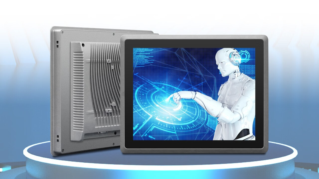 平板电脑嵌入式电容电阻触控显示屏plc上架式工控机215英寸工控显示器