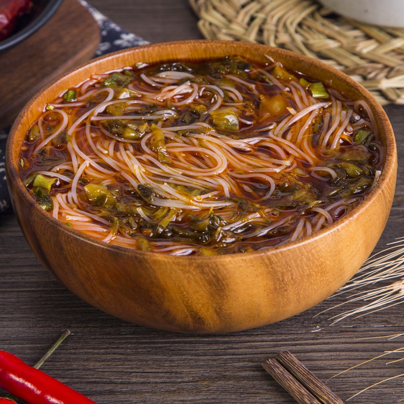 光友绵阳米粉四连包袋装非油炸方便牛肉细米线开水冲泡即食四川特产