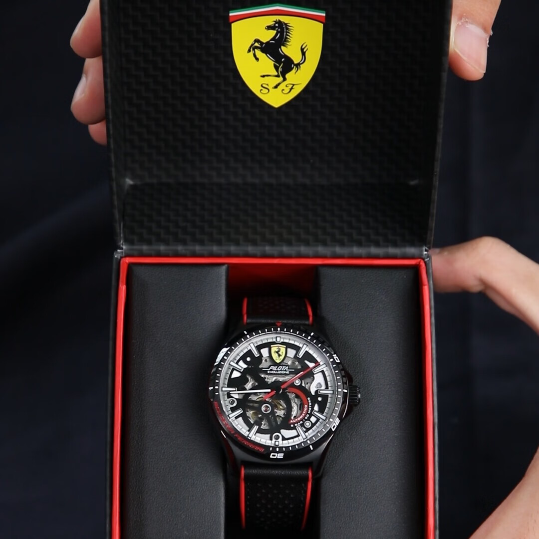 法拉利(ferrari)pilota evo turbo系列自动机械手表44mm 运动男士手表