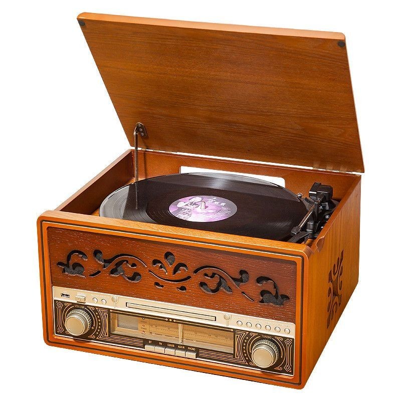 摩范mocafine留声机黑胶唱片机复古怀旧电唱机老式lp唱片多功能一体机