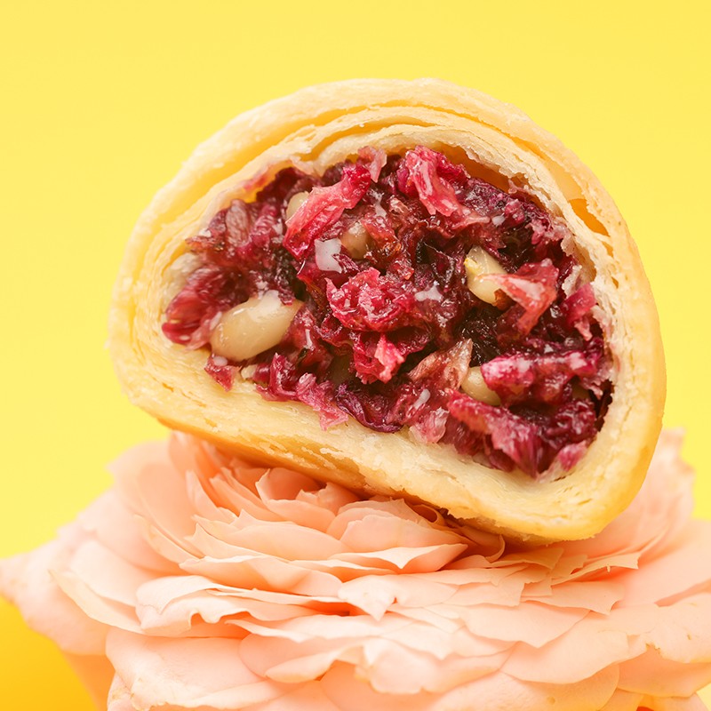 【花满楼松仁玫瑰鲜花饼白色幸福专属包】花满楼 松仁玫瑰鲜花饼白色