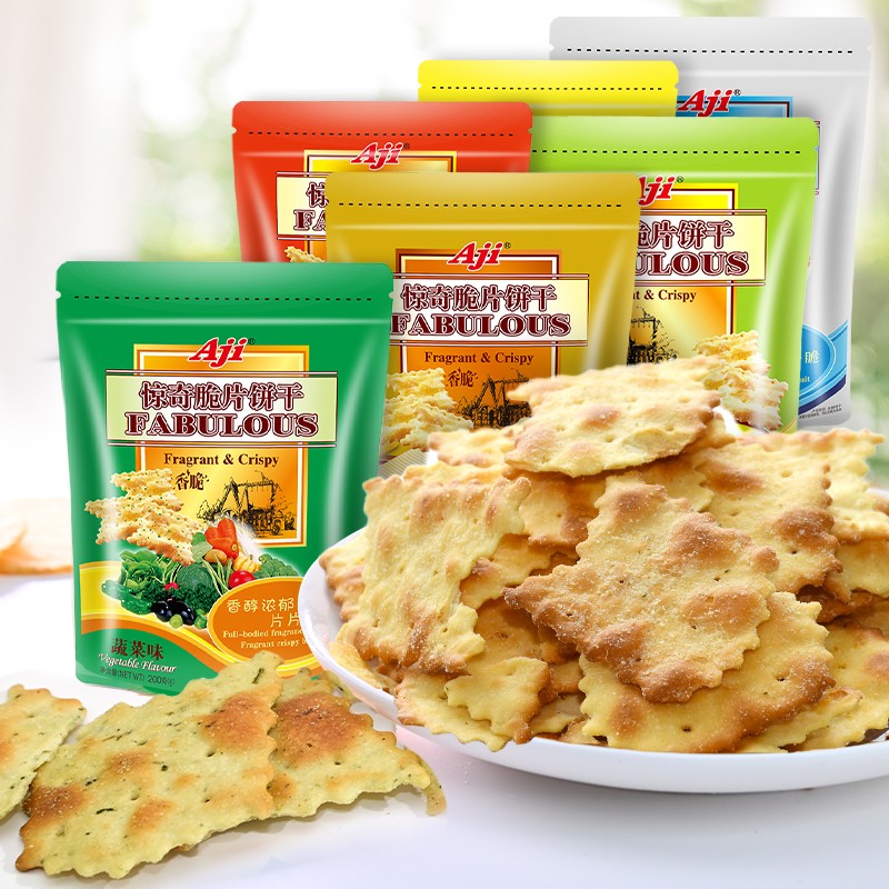 ajiaji惊奇脆片饼干韩式泡菜味280g袋